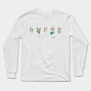 Wildflower illustration Long Sleeve T-Shirt